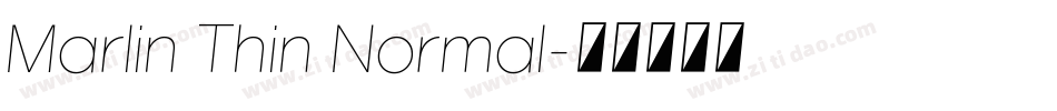 Marlin Thin Normal字体转换